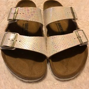 Iridescent Birkenstock Birko-Flor
